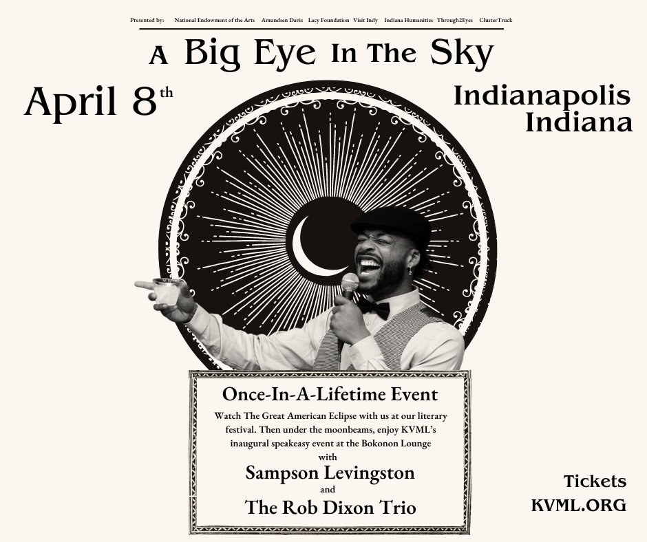 Introducing our Master of Ceremonies and esteemed storyteller Sampson Levingston @Through2Eyes for our April 8th speakeasy experience Moonbeam Melodies: A Serendipitous Series of Accidents. Head to KVML.org to see all our April 8th events and get tickets