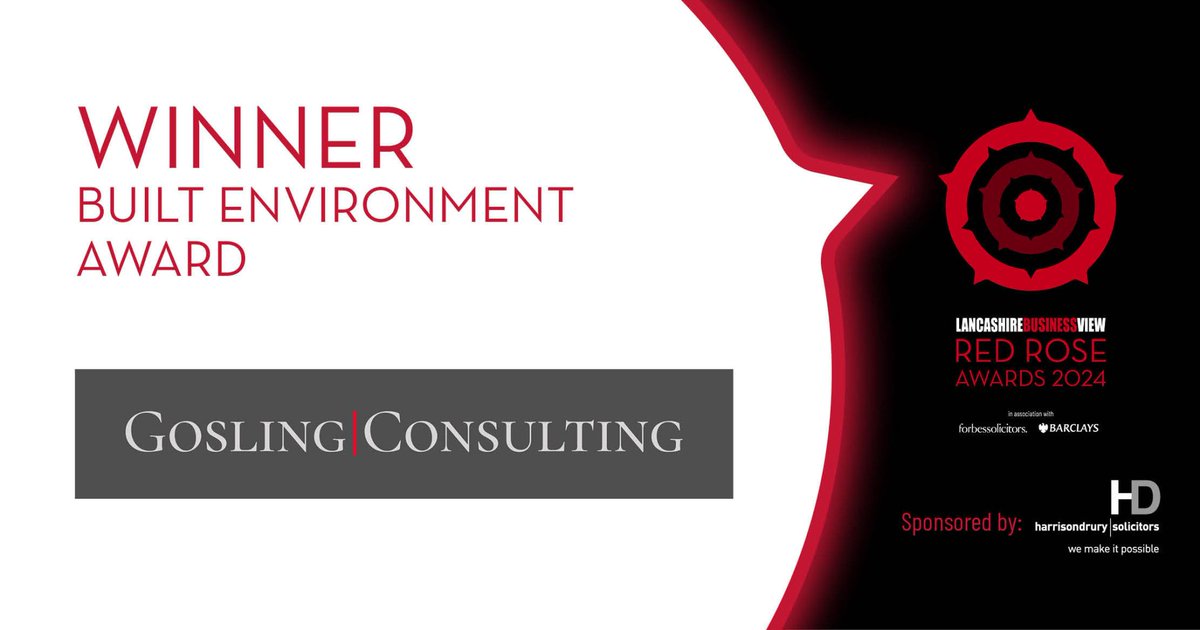 👏 Congratulations from everyone at #Rovers to our Business Club Premier Member Gosling Consulting Limited on winning the ‘Built Environment Award’ at the @redroseawards last night.🌹 #RRA24 🔵⚪️