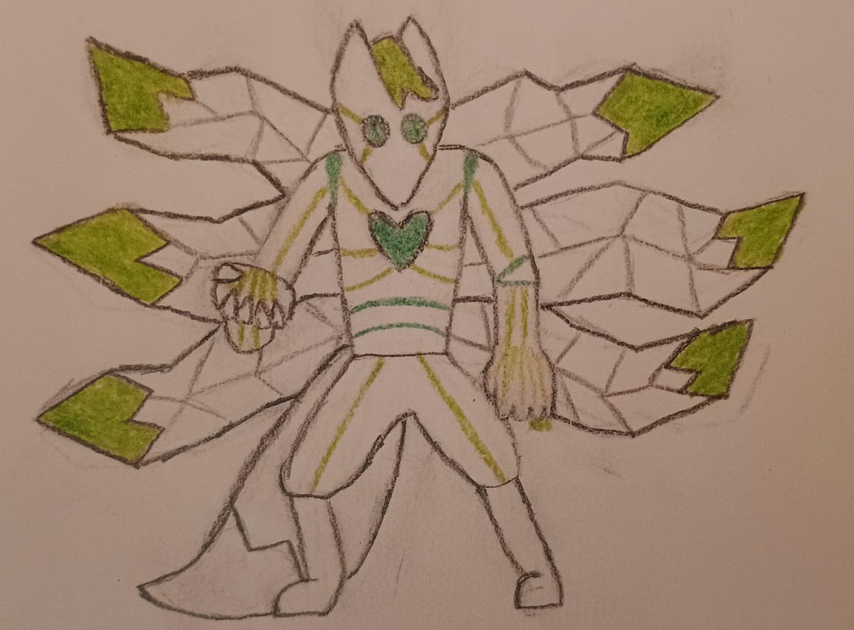 Was having thoughts of 'What if Chujin was the final boss on pacifist' and... Yeah.
Suit of armor Ironman style, with Holographic tails, and energy veins because... idk determination or something.
#UndertaleYellow #UndertaleYellowFanart #chujin #chujinketsukane