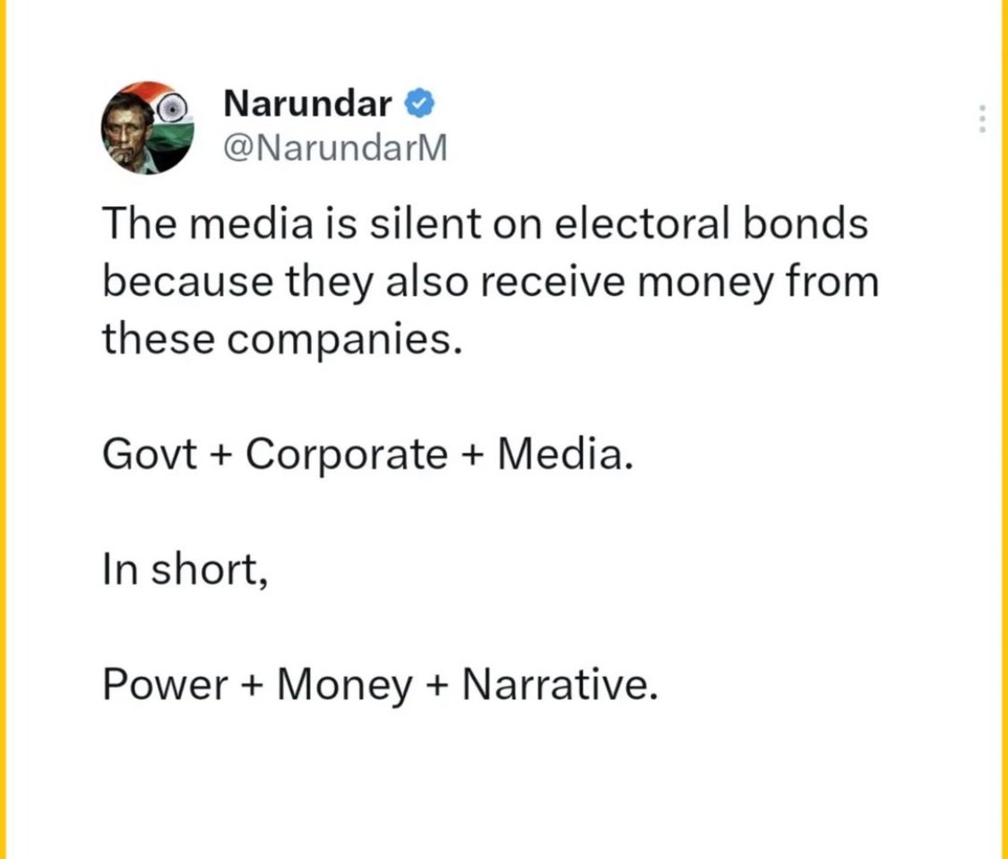 tsxkingbhush's tweet image. The Biggest Scam in india
#ElectoralBondsCase #nomoremodi
#nomorebjp #biggestscaminindia
#shameonindianmedia
#BJP #mostcurruptparty #narendermodi #NaKhaungaNaKhaneDunga #ShameOnModi #india