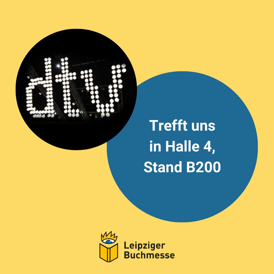 Wir freuen uns, euch auf der #LeipzigerBuchmesse an unserem Messestand B200 in Halle 4 und auf den vielen Veranstaltungen mit unseren Autor*innen zu sehen! Hier eine Übersicht: dtv.de/specials/leipz… @buchmesse #buchmesse #lbm24