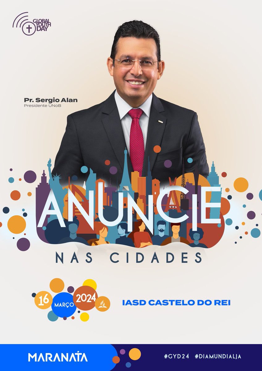 Dia Mundial do Jovem Adventista!! Participe e anuncie nas cidades que Jesus em breve voltará.