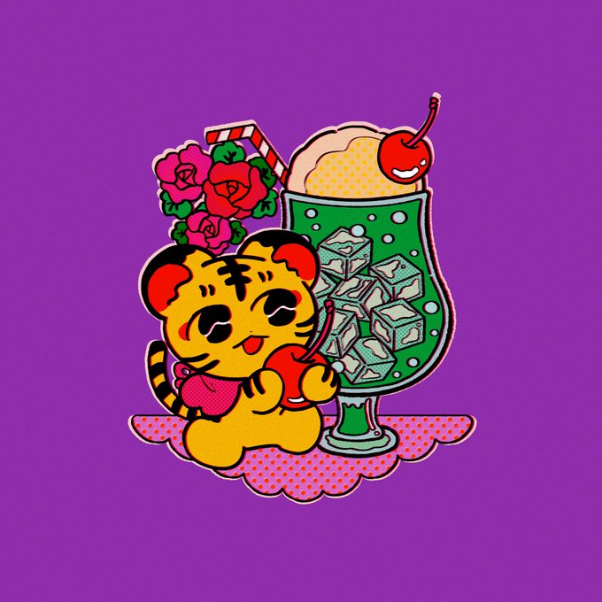 「flower tiger」 illustration images(Latest)