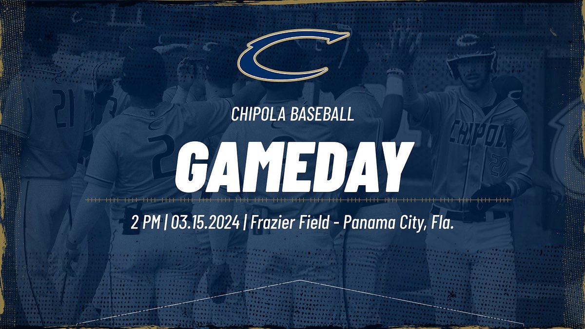 ⚾GAMEDAY⚾ Chipola Baseball (19-9; 2-2 PC) travels to Panama City today to take on #1 Gulf Coast (22-2; 1-1 PC) for a 9 inning Panhandle Conference game. 🕔2 PM CDT 📍Frazier Field - Panama City, Fla. 💻 commodoreproductions.com/live/
