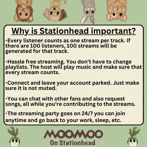 mmmstationhead's tweet image. 🟢MOOMOOs, here's why stationhead's important!🟢
Do retweet so that it reaches more fans 😊