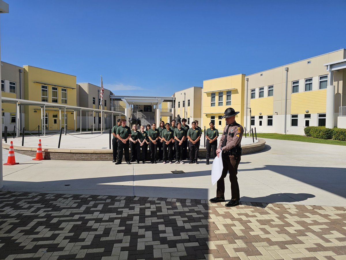 Thank you to Sargeant Garrett from the Florida State Highway Patrol for sponsoring two of our Criminal Justice students' State Competition registration costs. We congratulate Tatum &amp; Michael for their winning essays!