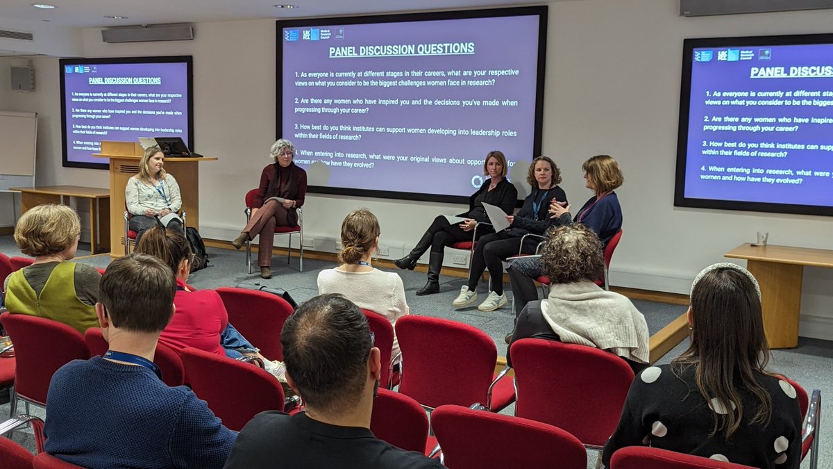 This afternoon, we hosted a 'Women in Research' panel where women at different stages of their research careers came together to discuss the challenges they've faced, the women who've inspired them and their thoughts on how the scientific community can better #InspireInclusion 👩…