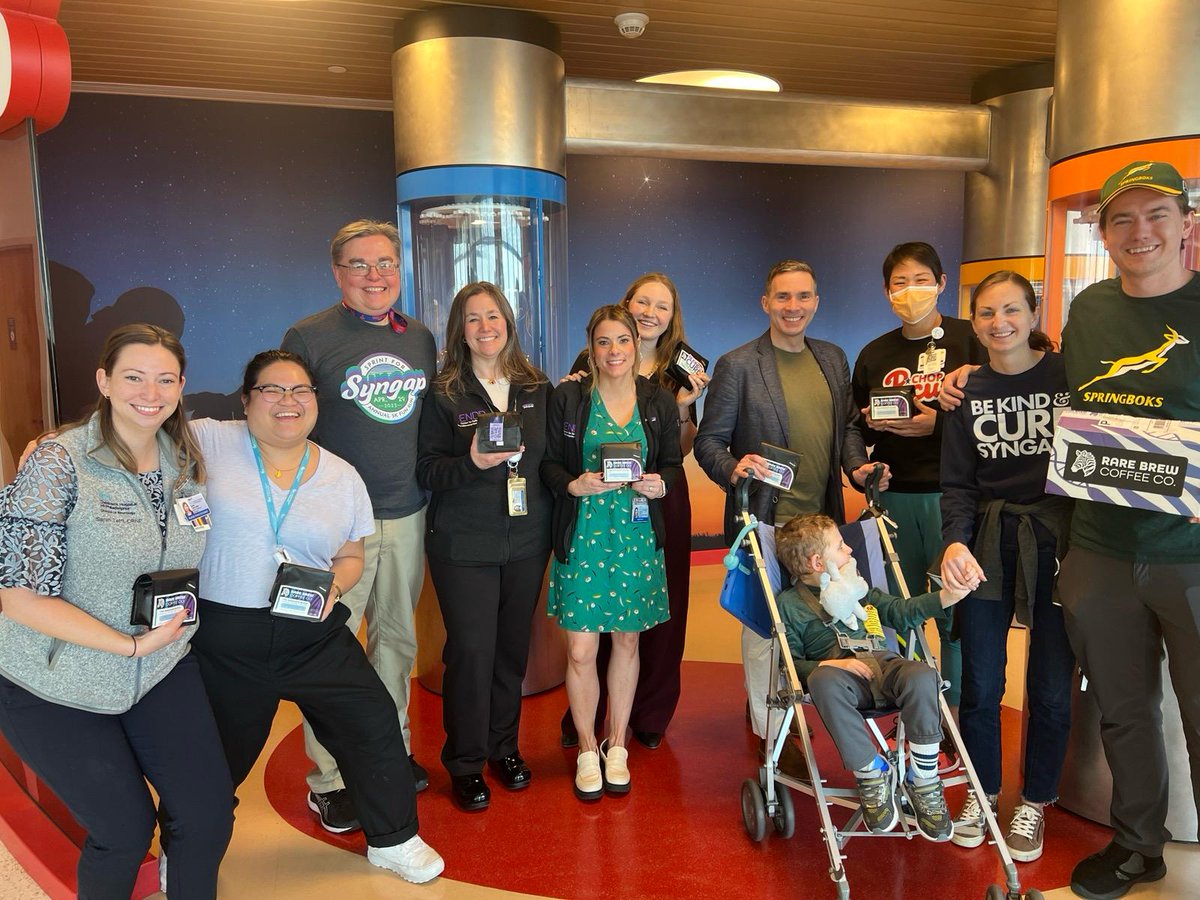 RareBrewCoffee's tweet photo. This week we celebrated our clinicians and scientists at @ChildrensPhila by sending them a coffee stash for the clinic. The Center for Epilepsy and Neurodevelopmental Disorders (ENDD) is a cure machine 💪. Thanks for all you do! @curesyngap1 @curestxbp1 @UFDTech https://t.co/JU2crnXsD8