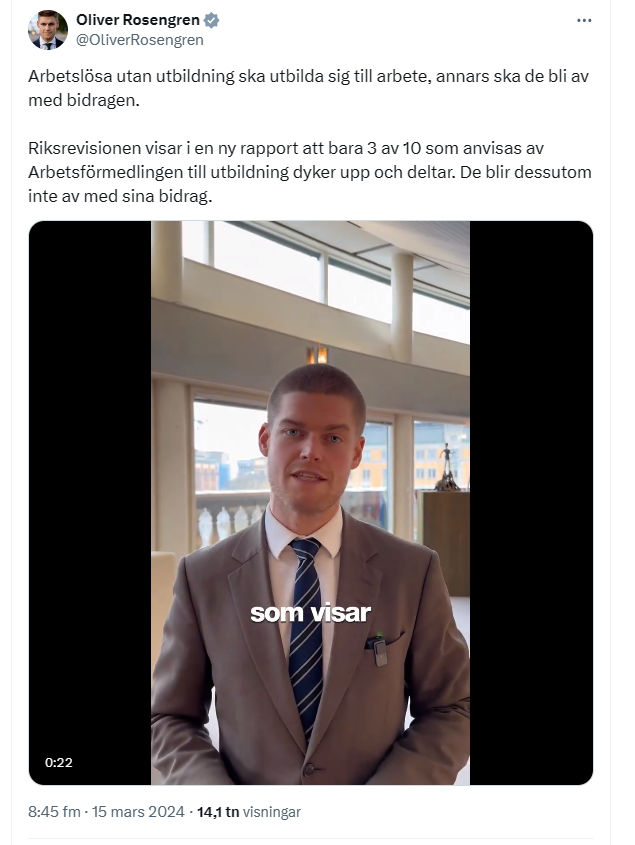 DavidJansson76's tweet photo. #OliverRosengren, #Moderaterna - Du har nog aldrig haft ett riktigt jobb! Men ni i #högern har alltid gett er på #arbetslösa och #sjuka då ni tror ni vet hur de har det och tror de fortare får #jobb eller blir fortare #friska om #ersättningen sänks!🤦🤬🤡⤵️ https://t.co/BA2Oc9vb1y