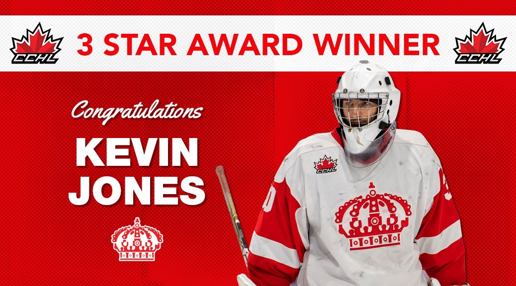 Release | The Central Canada Hockey League is pleased to announce from the <a href="/PLKingsCCHL/">Pembroke LumberKings</a> goaltender Kevin Jones has been named the 2023/24 Three Star Award recipient✨

🗞️ | thecchl.ca/release-lumber…
📸 | icelevel.com
Graphic | Mark Kelly