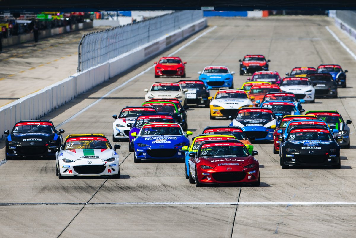 Attn #MX5Cup superfans: <a href="/12WillPower/">Wont Power</a> <a href="/smclaughlin93/">Scott McLaughlin</a> <a href="/alanisnking/">Alanis King</a> <a href="/BoziTatarevic/">Bozi Tatarevic</a> <a href="/neckthai/">Arni Sribhen</a> <a href="/Hinchtown/">James Hinchcliffe</a> <a href="/pkligerman/">Parker Kligerman</a> <a href="/landoncassill/">landon cassill</a> <a href="/chaseelliott/">Chase Elliott</a> <a href="/nascarcasm/">nascarcasm</a> <a href="/MattWeaverRA/">Matt Weaver</a> <a href="/RyanVargas_23/">Ryan Vargas</a> <a href="/joshbilicki/">Josh Bilicki</a> 

Race 2 at Sebring begins at 11:45am ET.
Watch live: youtube.com/live/h-mE6yeFF…