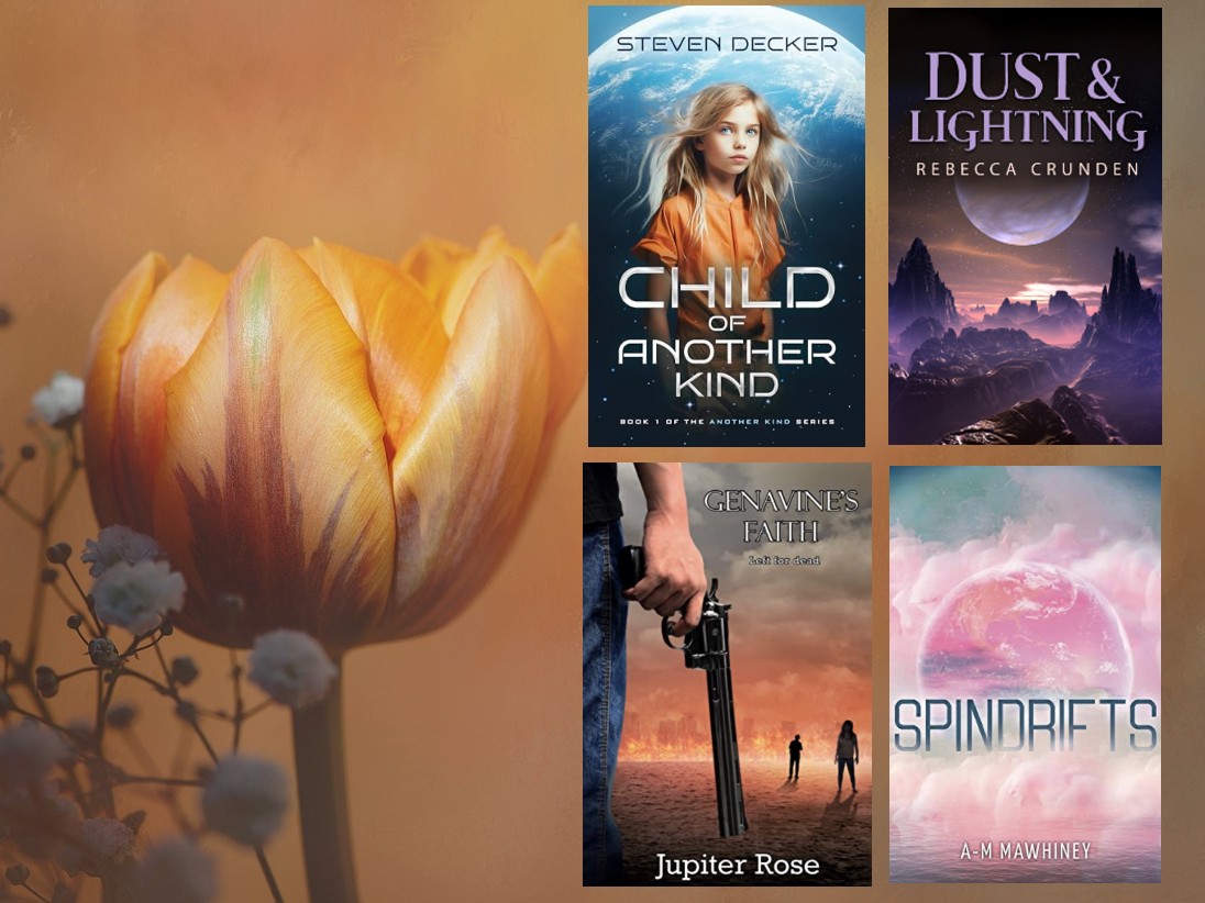 Eve Koguce (@evekoguce) on Twitter photo Looking for your next #scifi #read ?
Check out these engrossing stories⬇️
"Child of Another Kind" by Steven Decker <a href="/sdeckerauthor/">Steven Decker</a>
"Dust & Lightning" by Rebecca Crunden <a href="/BookSpotlight/">Indie Book Spotlight</a>
"Genavine's Faith" by Jupiter Rose <a href="/Lady_J_Author/">Harley James ~ Romance Author ❀ Official Account ❀</a>
"Spindrifts" by A-M Mawhiney <a href="/ammawhiney/">A-M Mawhiney</a> Looking for your next #scifi #read ?
Check out these engrossing stories⬇️
"Child of Another Kind" by Steven Decker <a href="/sdeckerauthor/">Steven Decker</a>
"Dust & Lightning" by Rebecca Crunden <a href="/BookSpotlight/">Indie Book Spotlight</a>
"Genavine's Faith" by Jupiter Rose <a href="/Lady_J_Author/">Harley James ~ Romance Author ❀ Official Account ❀</a>
"Spindrifts" by A-M Mawhiney <a href="/ammawhiney/">A-M Mawhiney</a>