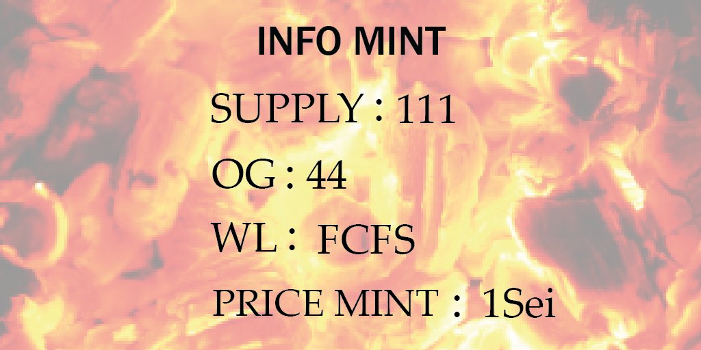 seischon_'s tweet photo. Exciting Announcement for Our Schon Members!

✨INFO MINT✨

Limited Supply: Only 111 available for our SCHON member 
OG are so limited to 44 Spots  
WL FCFS: Be prepared! It's FCFS 
No Public Phase
Price Mint : 1Sei

See you SOON 🫶

#sei #SeiNFTs #SeiNetwork https://t.co/IwPm8m1LL6