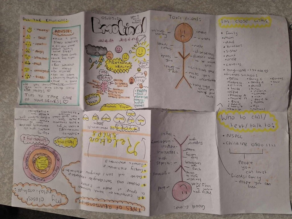 This half-term, Y7 students took part in an Emotional Wellbeing day with visits from the School nurse and With me in Mind. Here is some of their great work. #enjoyingexcellence Via: @hx_life on Mastodon @ ExceedLP 📰 View News: hallx.me/Sxyp5