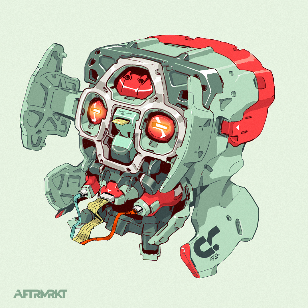 Headspace Aftrmrkt artbook available online. aftrmrktstore.com #robot #mechas #draw #drawings #lineart #scifiart #conceptart #illustration #art #cyberpunk