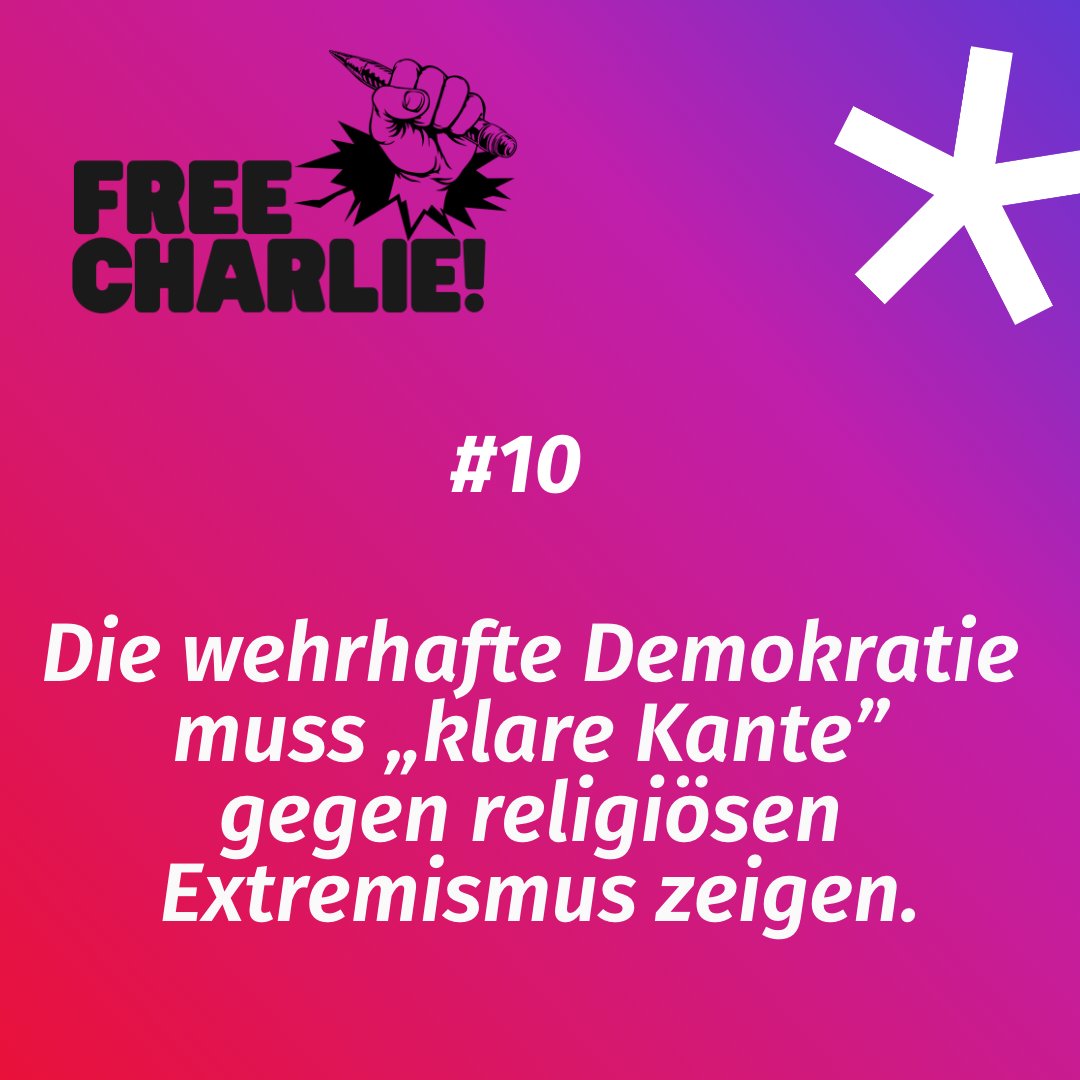 Wir haben „zehn Argumente für die ersatzlose Streichung des § 166 StGB” an den Bundestag geschickt. #freecharlie 💪 @gbs_org @ifw_recht @SHSPD_Berlin. Wir posten jeden Tag ein neues # – bitte: ➡️teilen ➡️ begründet widersprechen ➡️ unterschreiben: epetitionen.bundestag.de/content/petiti…