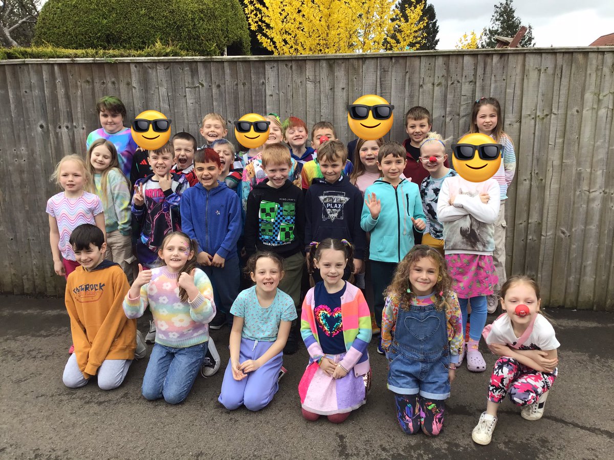 Grimoldby_Y5's tweet photo. We have loved showing our true colours for Red Nose Day #Happiness https://t.co/k20Dz7wwF7