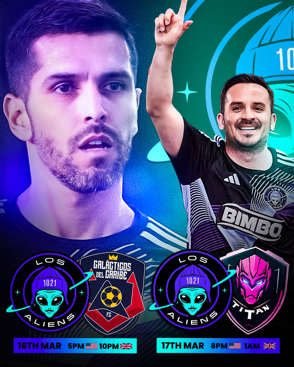 losaliensfc's tweet photo. BACK TO BACK GAMES COMING UP!

Tomorrow:
VS  Galacticos (5PM CT / 10PM UK)

Sunday:
VS Titan (8PM CT / 1AM UK) https://t.co/i5See2By6L