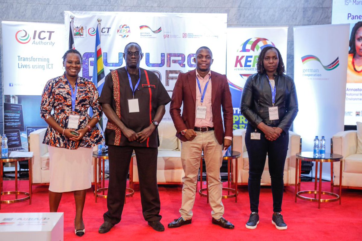 VSOKenya's tweet photo. The inaugural #FutureofWorkSummit reflected on valuable insights from panelists with @VSOKenya  Project Coordinator - Challenge Fund for Youth Employment, Rueben Mbuve challenging youths to invest in dev. of skills beyond having papers
#FutureOfWorkSummit
#GlobalCompetitiveness https://t.co/4OG5JcCBeS