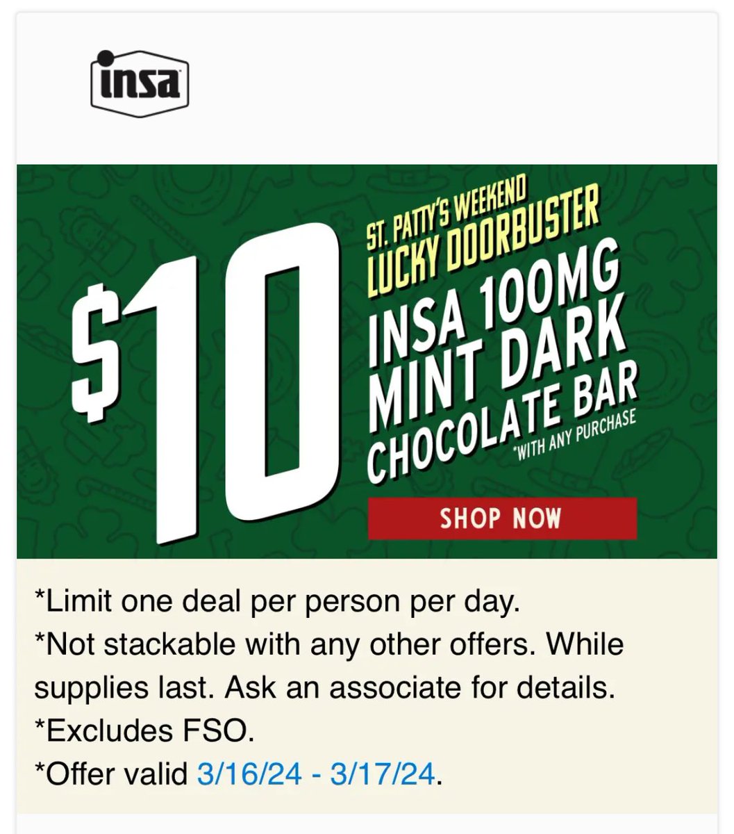 BudDeals's tweet photo. What’s today’s best deal on edibles? We think @InsaCannabis is the winner. Who do you think has the best deal on edibles today? https://t.co/1wDEQoEshl https://t.co/Anelac2zjU