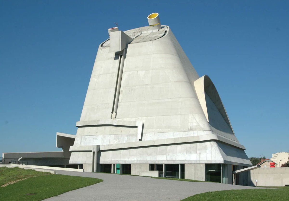 His style later became Brutalism (from the phrase 'béton brut' meaning 'raw concrete'), which sprang out of the postwar construction crisis and did irrevocable damage to cities across Europe and elsewhere.

Even churches became hunks of concrete: