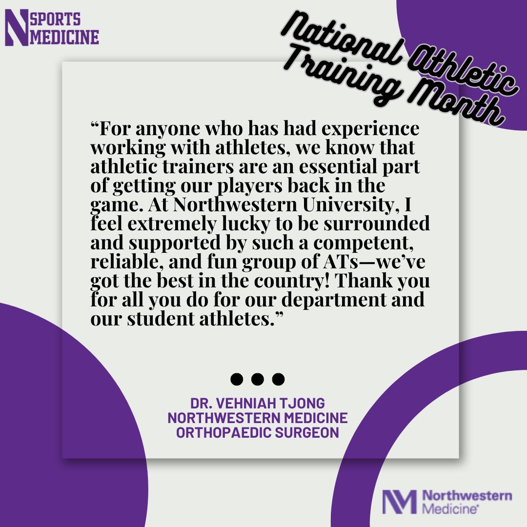 Athletic Trainers 🤝 Orthopaedic Surgeons Dr. Vehniah Tjong of @NMOrthopaedics spreading the love for @NATA1950 National Athletic Training Month! . . . #NATM #NationalAthleticTrainingMonth #NATM2024 #AT4ALL #FromHeadToToe