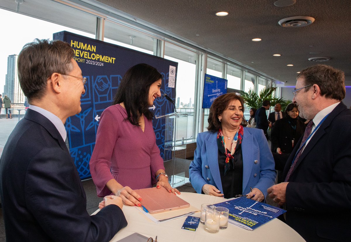 It was a privilege to facilitate the presentation at @UN of the latest Human Development Report (HDR). HDR has contributed to change the development paradigm since 1990. I trust #HDR2024 will help us find ways for cooperation in a polarized.🌎 Thanks @ASTEINER @pedrotconceicao