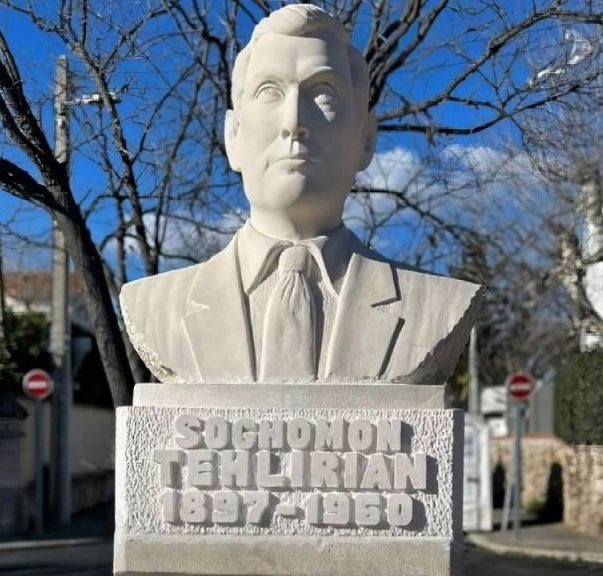 #France today❗️ Ignored #vandalism of an art monument and being erected a monument to a #terrorist. 1. Khurshudbanu #Natavan - poetess and statesman. 2. #SoghomonTehleryan is a terrorist who shot the Minister of the Ottoman Empire #TalaatPasha in the back.