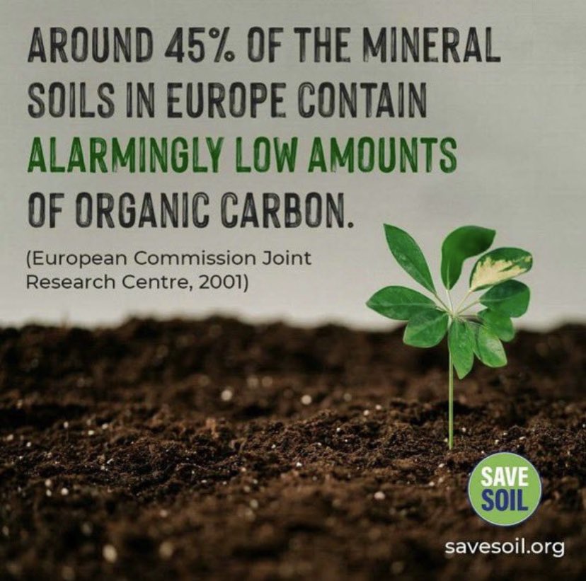 @EUgreenresearch @HuMUS_project @AgapaAndalucia @AgriculturAnd @friends_earth @SoilAssociation @cpsavesoil @OrganicsEurope @TPOrganics @EPSOEurope @CropLifeEU I have signed because 60-70 % of the soils in Europe are in an unhealthy condition.🇪🇺

If we don‘t invest in #soilhealth 🌱🌳 and sustainable land management now, we won‘t stop ongoing #soil degradation. 

#EUSoil #SaveSoil #CleanSoilEU 🌱🌳#SaveSoilFuxClimateChange 🌎