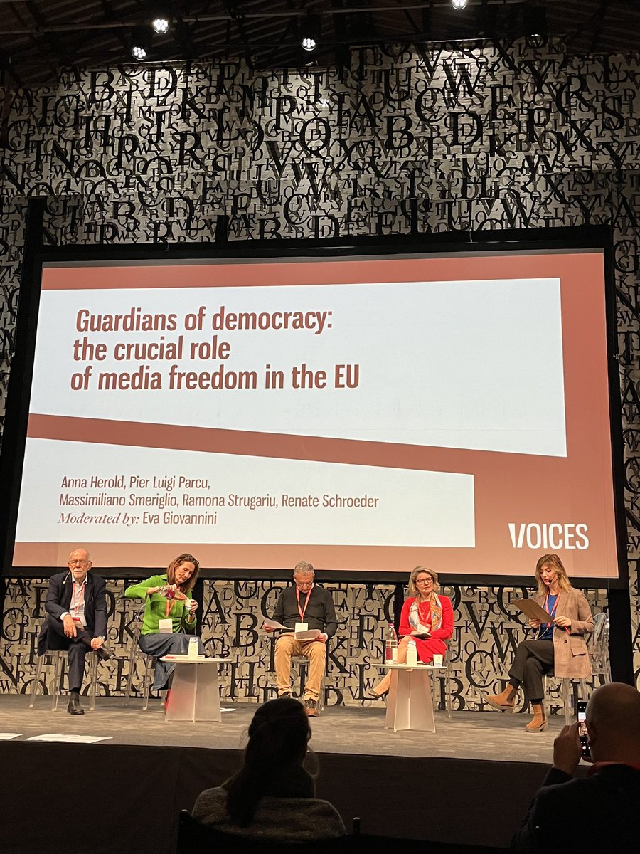 Looking forward to this panel on media freedom in the EU at the <a href="/Voices_Fest/">Voices</a> in Florence. Many friends and colleagues here! #emfa #pressfreedom #media