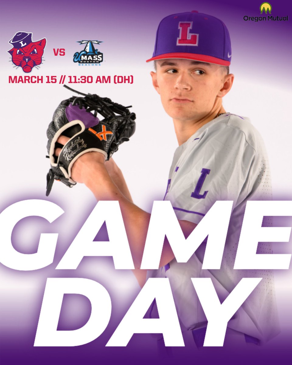 𝐈𝐭'𝐬 𝐆𝐀𝐌𝐄𝐃𝐀𝐘!⚾️🟣 🆚: UMass Boston ⌚️: 11:30 am (DH) 📍: McMinnville, Ore. 🏟️: Roy Helser Field 📺/📊: GoLinfieldWildcats.com/coverage #RollCats | #LinfieldBaseball | #d3baseball