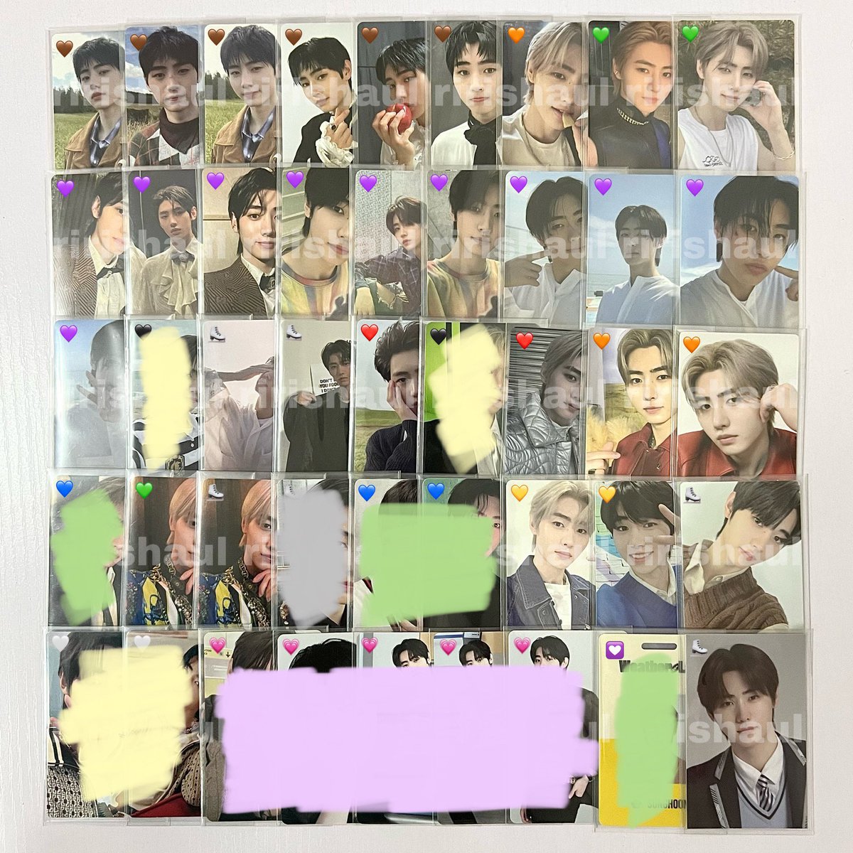 prettyparkz's tweet photo. UP!

     𐬹shaded = reserved/sold!
     𐬹1 month res. w/ minimal dp 💭

🤎 — SET A
💜 — SET B
🧡 — SET D
💚 — SET E
💛 — SET F 
❤️ — SET J
⛸️ — TINGI PCS

wts lfb ph ww intl enhypen sunghoon hoon pc photocard lazada chips apple poke sg tc d:d m:do b:do d:a d:s ld rpc https://t.co/KmbNfnMzyr