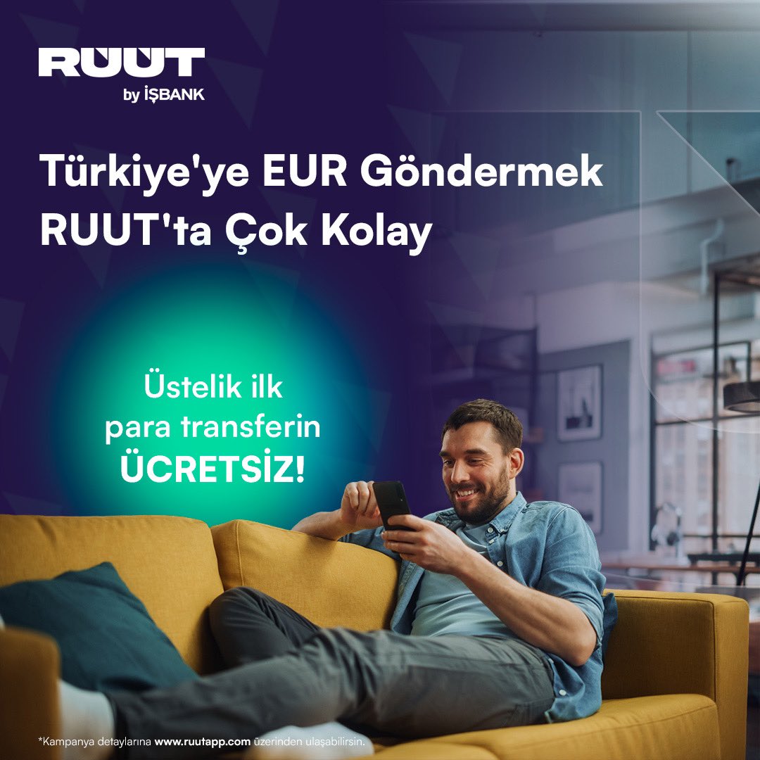 Şimdi paylaşmanın tam zamanı! RUUT ile Türkiye’ye kolay bir şekilde EUR göndermenin keyfini çıkar. Üstelik ilk para transferin ücretsiz. Kampanya detaylarına profilimizdeki linkten ulaşabilirsin. 🌙