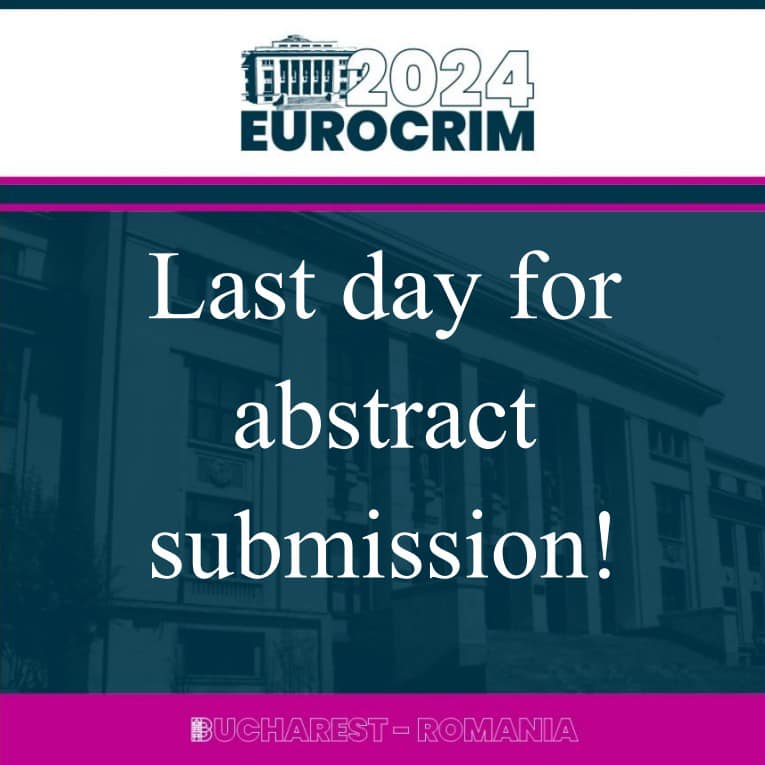 ‼️ Don’t forget to send your abstracts! eurocrim2024.com/abstract-submi…