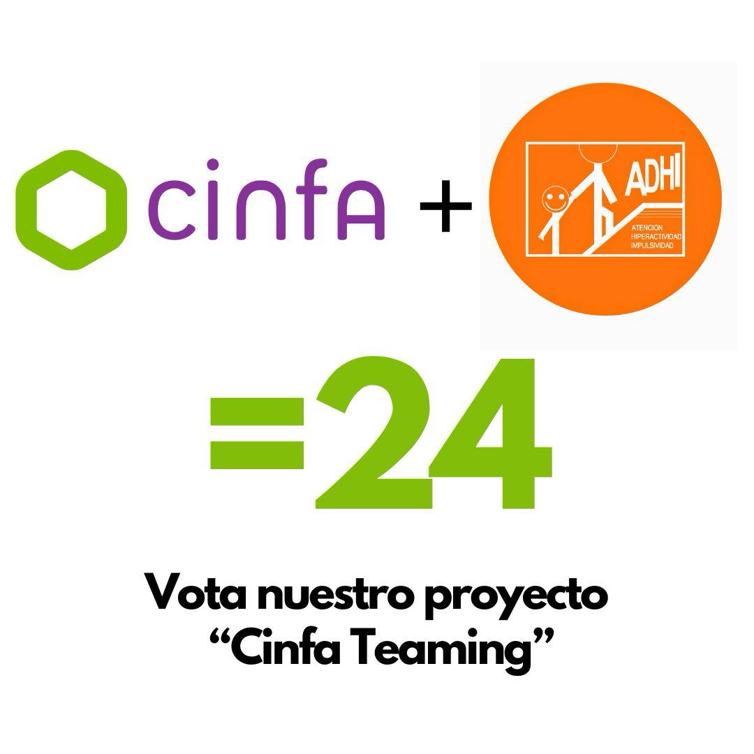 ¡Nos falta tan poquito! Por favor, a todos los trabajadores de Cinfa, votad por el proyecto ADHI (nº24). El TDAH ni se pasa con la edad, ni se diagnostica solo en la etapa escolar. ADHI promueve un taller para adultos con TDAH. Gracias, CINFA, por esta iniciativa. #TDAHparatodala