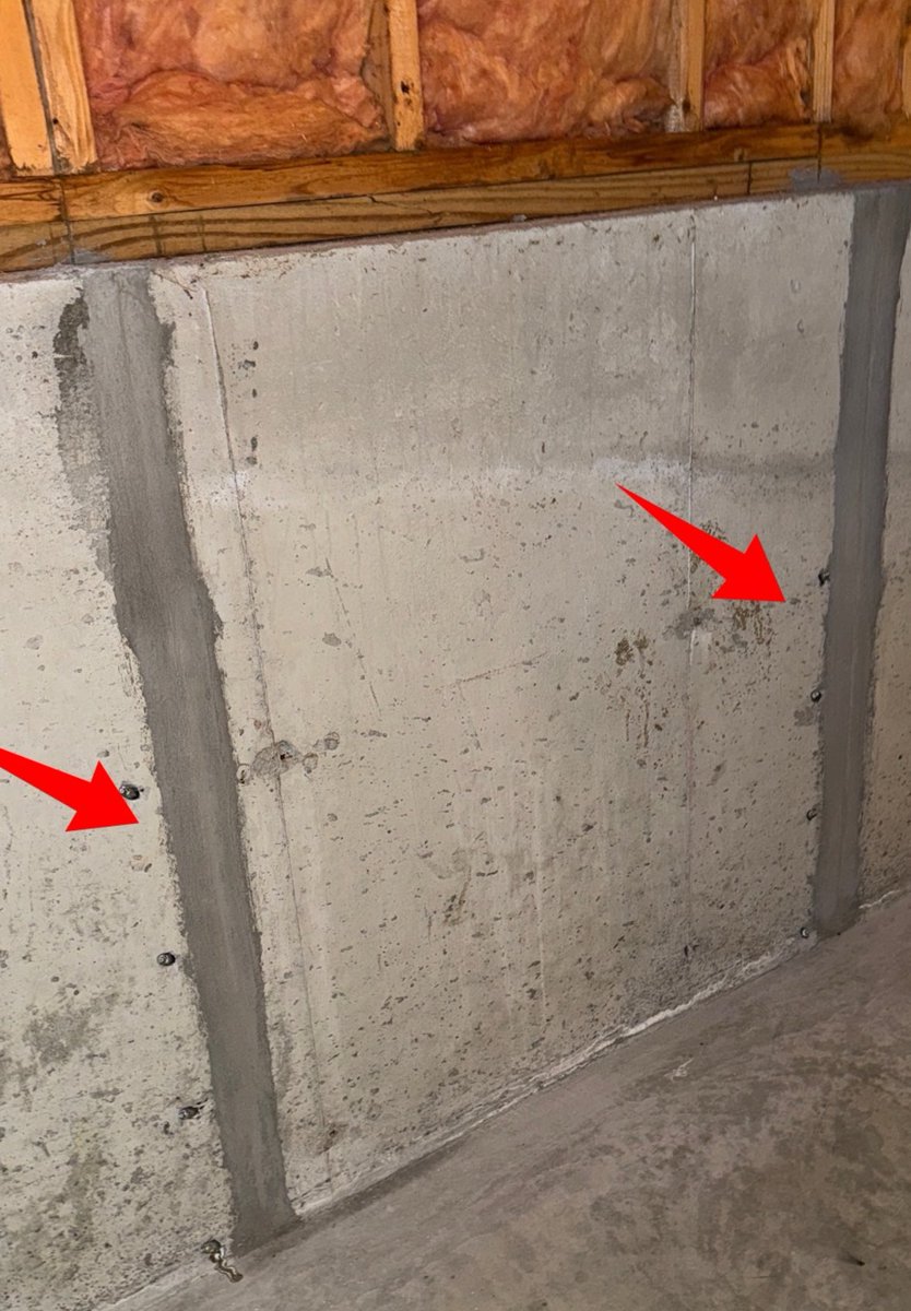 DWHIS7's tweet photo. Sometimes a basement door is in the wrong spot or needs to be moved. This is an acceptable way to rebuild the foundation and there should be little to no issues in this area. However, this has become an area of vulnerability; monitoring this area for future issues is required. https://t.co/E8VUqsk5wL
