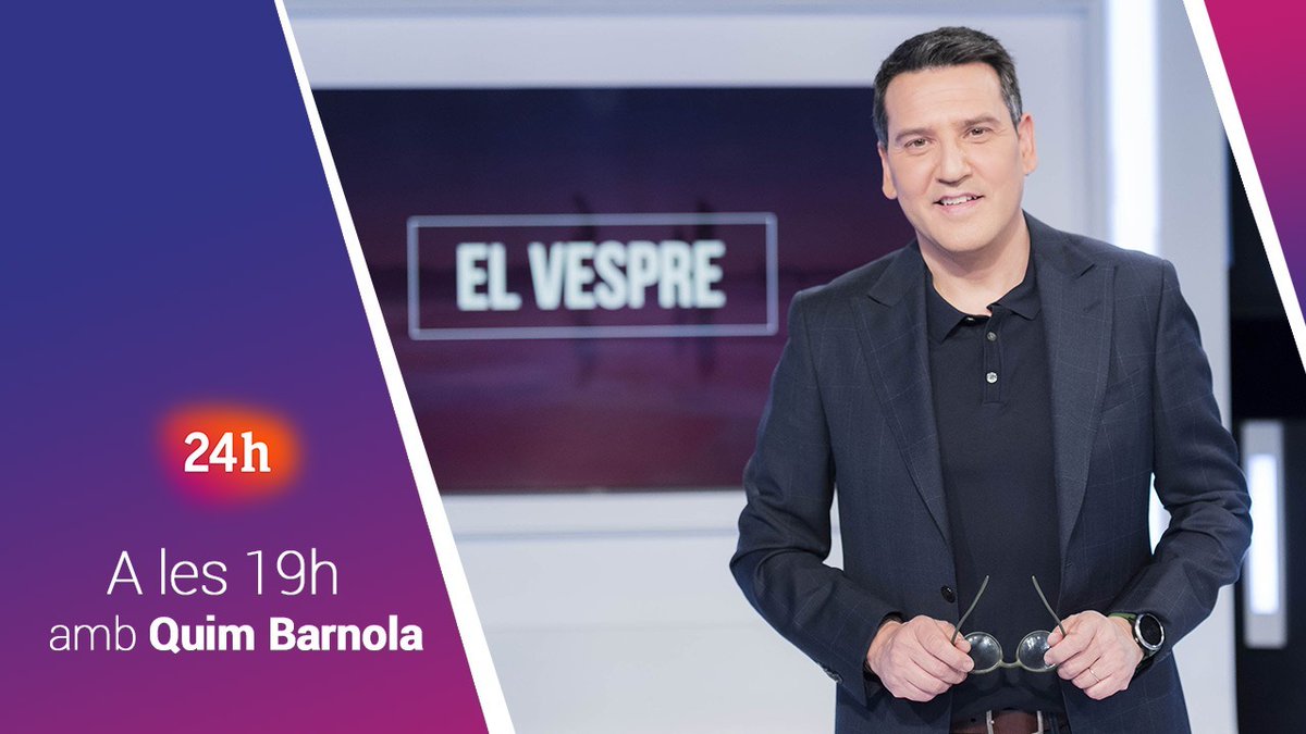 🌙 Aquest divendres a #ElVespre:

🔸 Protestes dels funcionaris de presons
🔸 La Comissió de Venècia sobre l'amnistia
🔸 Tornarà Puigdemont per les eleccions?

🎙️ <a href="/quimbarnola/">quimbarnola</a> analitza l'actualitat amb:

🗣️ Toni Bolaño
🗣️ <a href="/Valero_jc/">Juan Carlos Valero</a>
🗣️ Carles Fernández

⏰ 19 h al #Canal24h