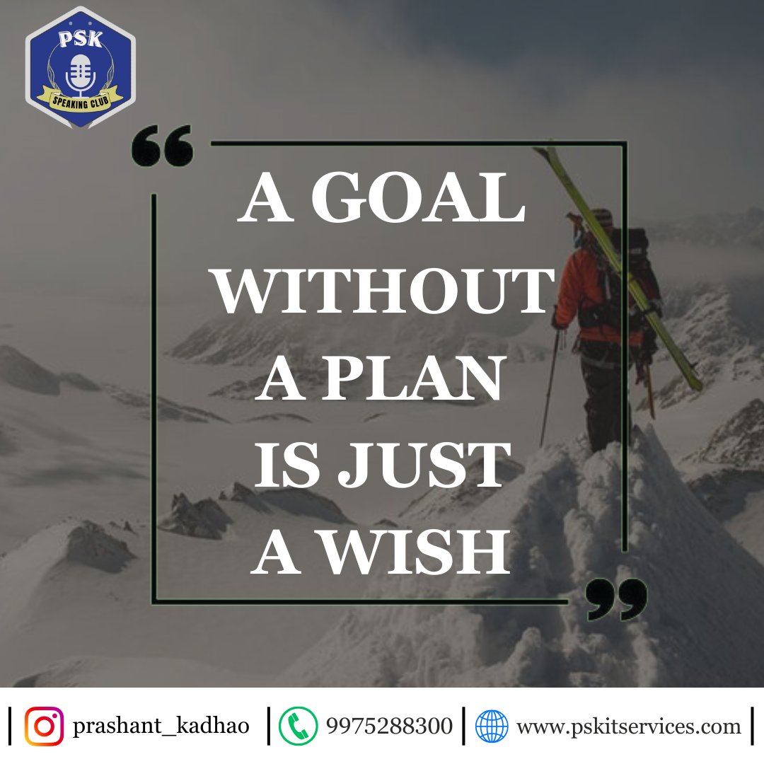 A goal without a plan is just a wish.
.
.
.
.
.
#pskitservices #pskteam #success #successmindset #successsecrets #positivevibes #positivethinking #empowerment #empoweryourself #successful #nagpur