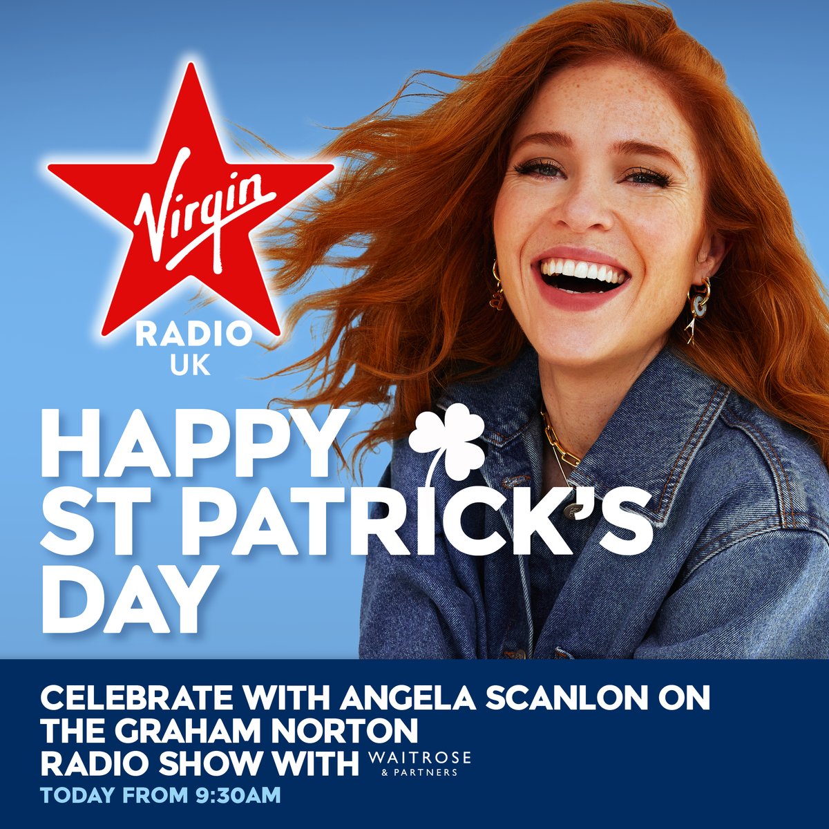 Happy St Patrick's Day from the Graham Norton Radio Show with @waitrose ☘️

Join Angela Scanlon this morning from 9.30am on Virgin Radio UK ⤵️

📻 virginradio.co.uk

@angelascanlon #AngelaScanlon #GrahamNortonRadioShow #StPatricksDay #VirginRadioUK