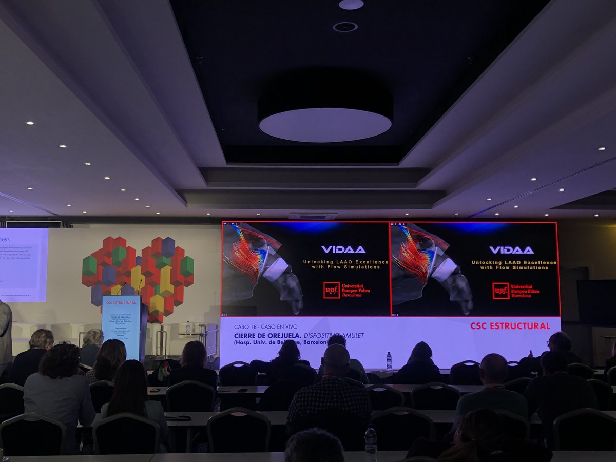 Exciting news! Yesterday took place the live LAAO case at #CSCestructural from Hosp. Univ. de Bellvitge using the VIDAA platform for planning. Dr. Teruel and Dr. Ruiz implanted the device at the same position as recommended by VIDAA, resulting in a successful intervention!🫀#LAAO