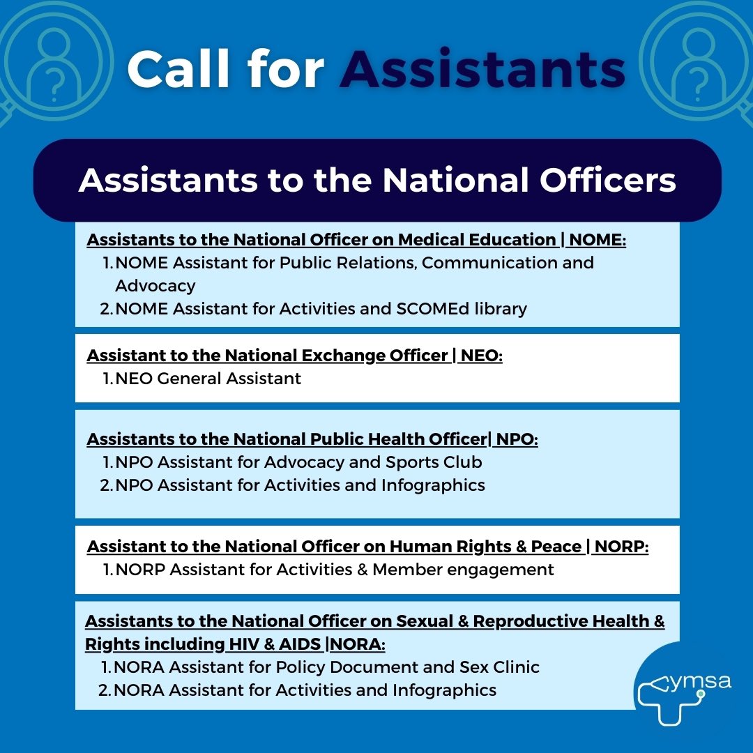 CyMSAmed's tweet photo. ❗️Call for Assistants to the Team of Officials❗️
We are excited to announce the opening of 16 new assistant positions to the Team of Officials!
For more information and application form scan the QR-Code or tab the link in bio https://t.co/2FMQ9vZGRz
