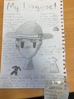 As part of #readingrampage2024 students have been asked to design their own disguise and explain why they have chosen it if they were to ever go undercover as Archie does in Deadlock by <a href="/SimonFoxAuthor/">simon fox</a>  A great entry from a student from <a href="/BrookMeadAcad/">Brook Mead Academy</a>