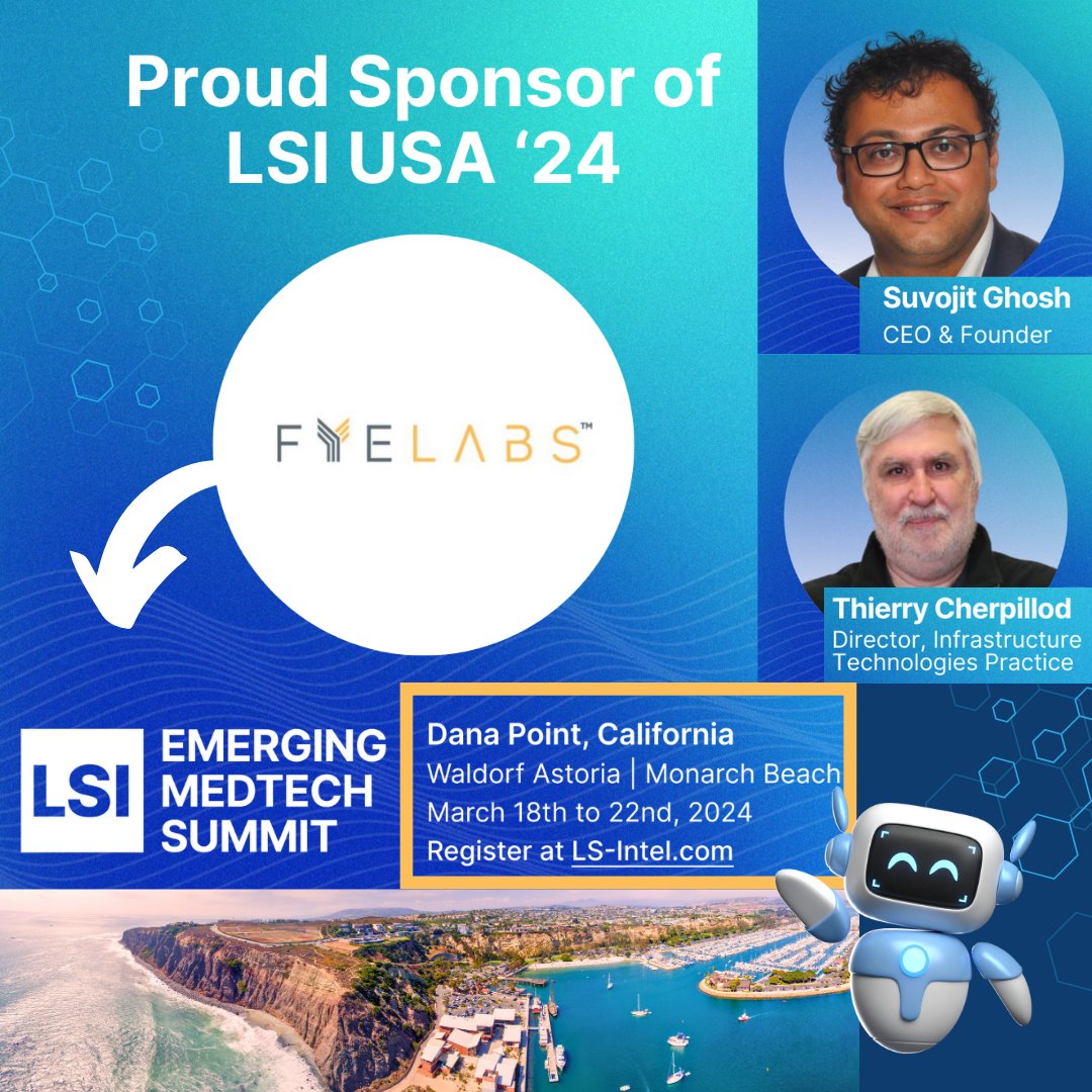 ✈️@FYELABS counts down to #LSIUSA24! We’re excited to sponsor & attend this #MedTech & #HealthTech event that supports real relationships & growth in #healthcare #innovations. Find us March 18-22 alongside other leading #innovators & investors attending. #Biotech @LSIntelligence