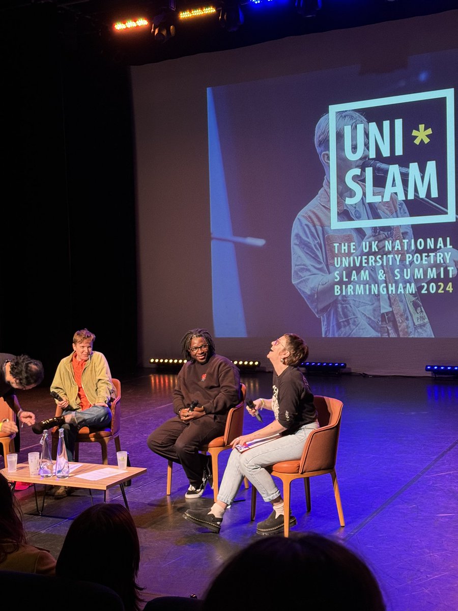 Uni_Slam's tweet photo. Our Welcome Talk and Artists Panel have kicked off the weekend @brumhippodrome https://t.co/yeOg6X3YFa