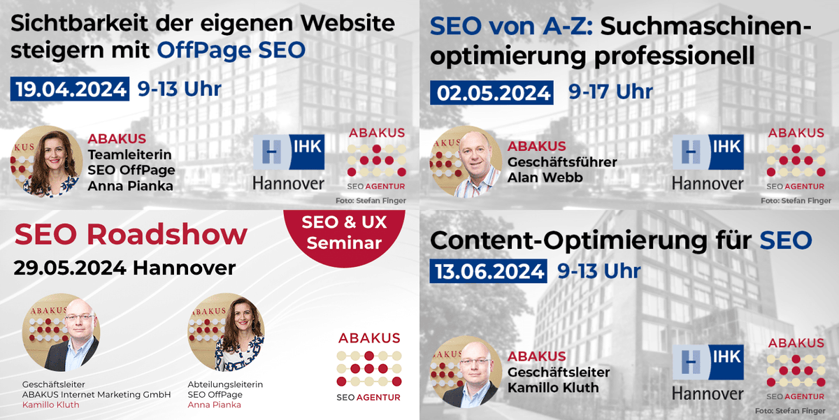 Veranstaltungen zur Verbesserung von SEO-Kenntnissen:
mini-jobs24.de/18168-veransta…