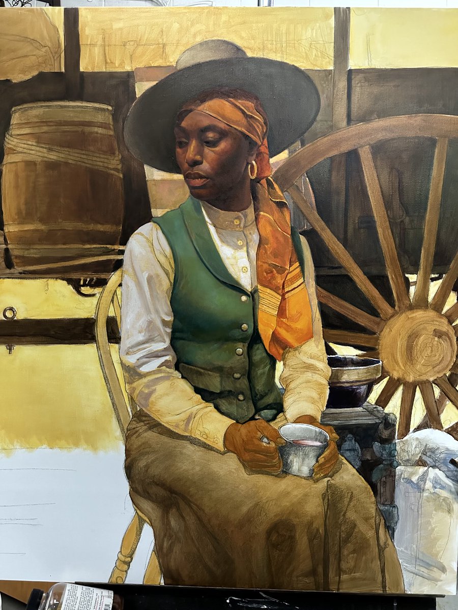 “A Much Needed Moment” #byBlackshear
36” X 31”
oil on canvas

More progress… new oil painting for the #PrixDeWest show!

Sign up for email newsletter on my website:
🌐 byblackshear.com

🎨 #ThomasBlackshear #ThomasBlackshearII #TBii

🏷️ #painting #paint #West #Western