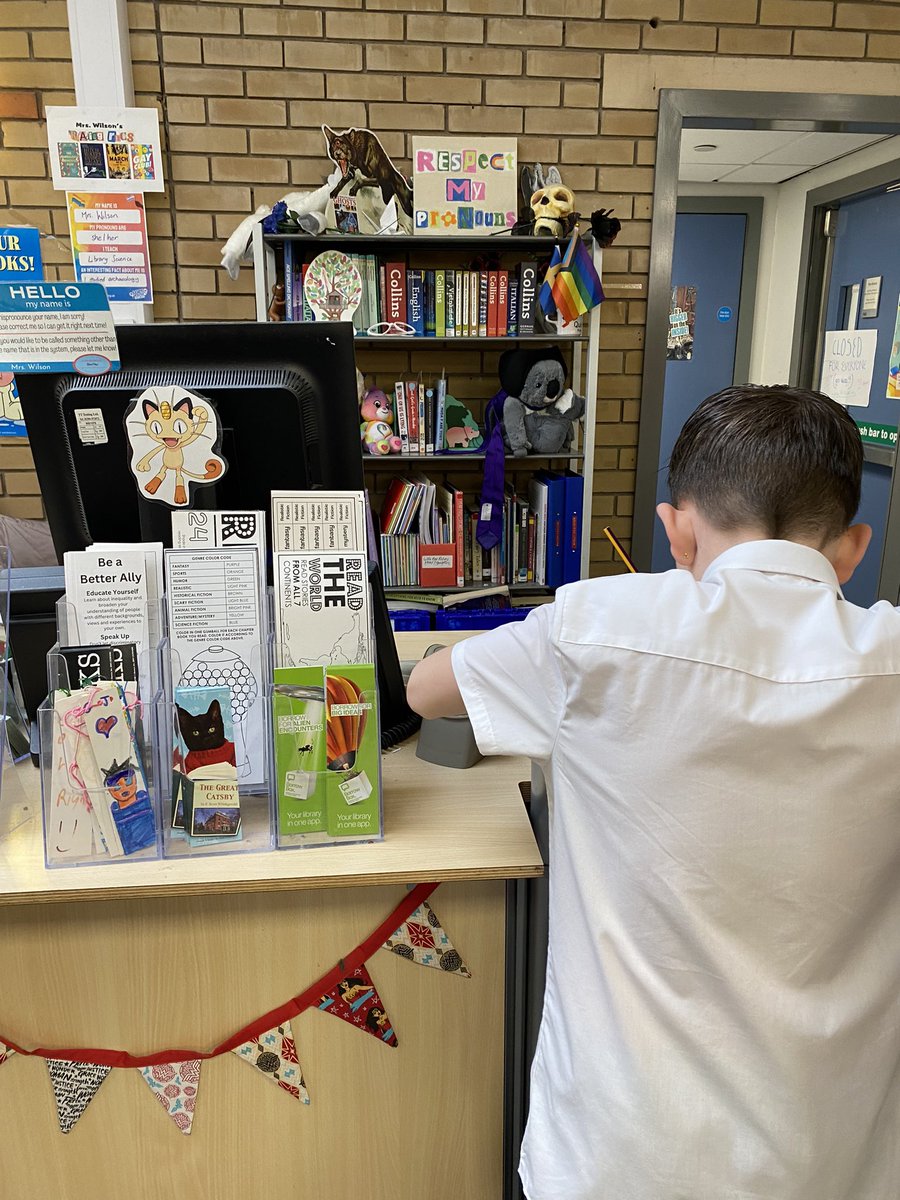 P7C have loved our transition visit today at JYHS. We had a scavenger hunt around JYHS library, then recommended books to a Pokémon character of our choice! Ask us what books we would recommend. #JYHS