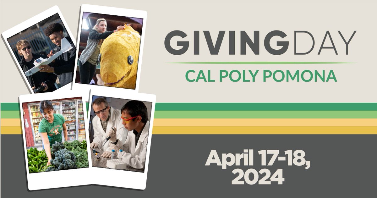 calpolypomona's tweet photo. Hey Broncos, want to help a CPP program that helped you?

Become a #CPPGivingDay ambassador and encourage your network to give back to the cause on campus you care about the most. 

This year’s #CPPGivingDay is April 17–18. Register for the ambassador training happening March 19 at noon on zoom. Students, faculty, staff, alumni and friends are all invited to be ambassadors.

Get more info and register here: https://t.co/UrAofxzPEa