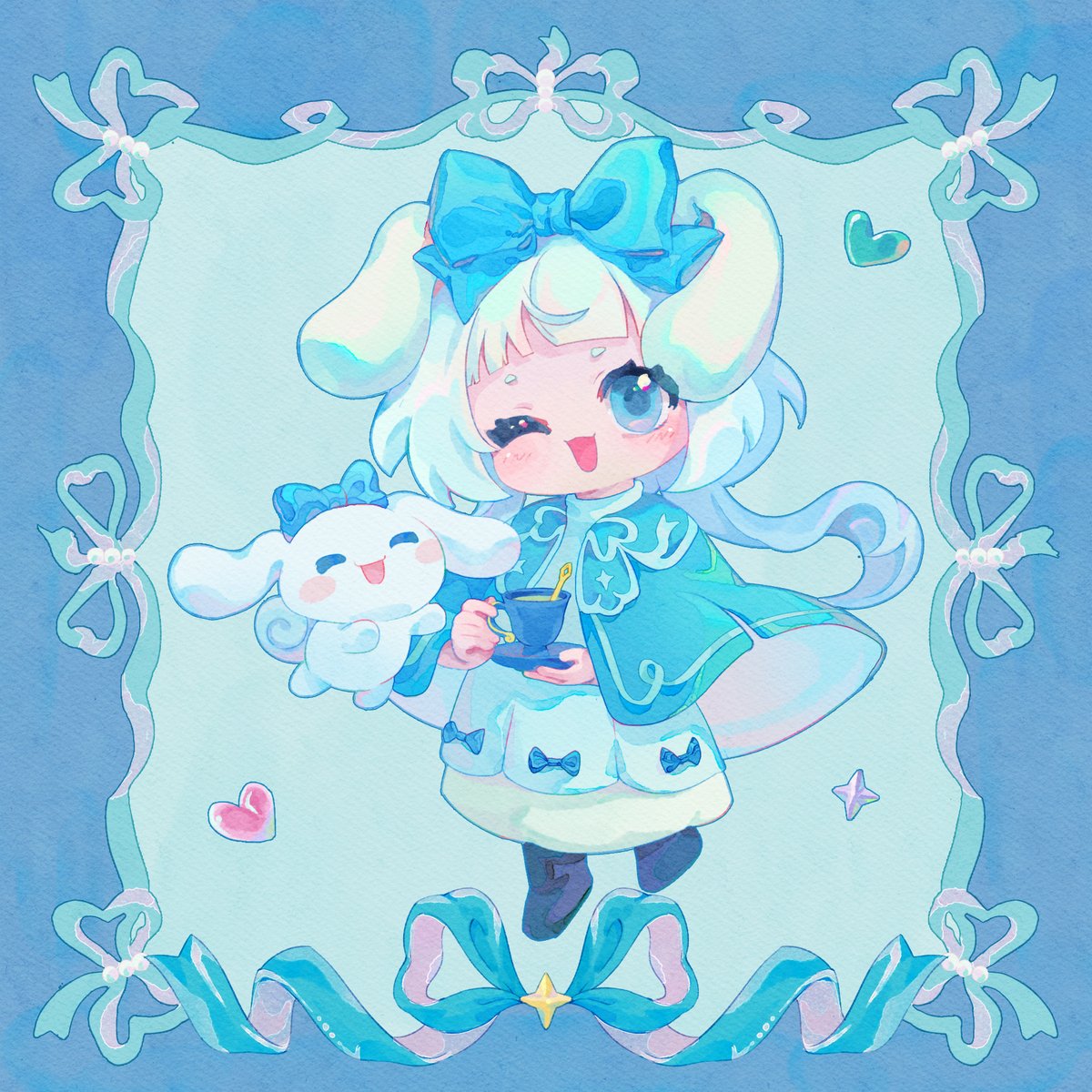 Kuhe1925's tweet image. Looking forward to new events！🎀I designed a costume myself
#SkyChildrenOfTheLight 
#thatskygame 
#Sky星を紡ぐ子どもたち
#シナモロール #Cinnamoroll