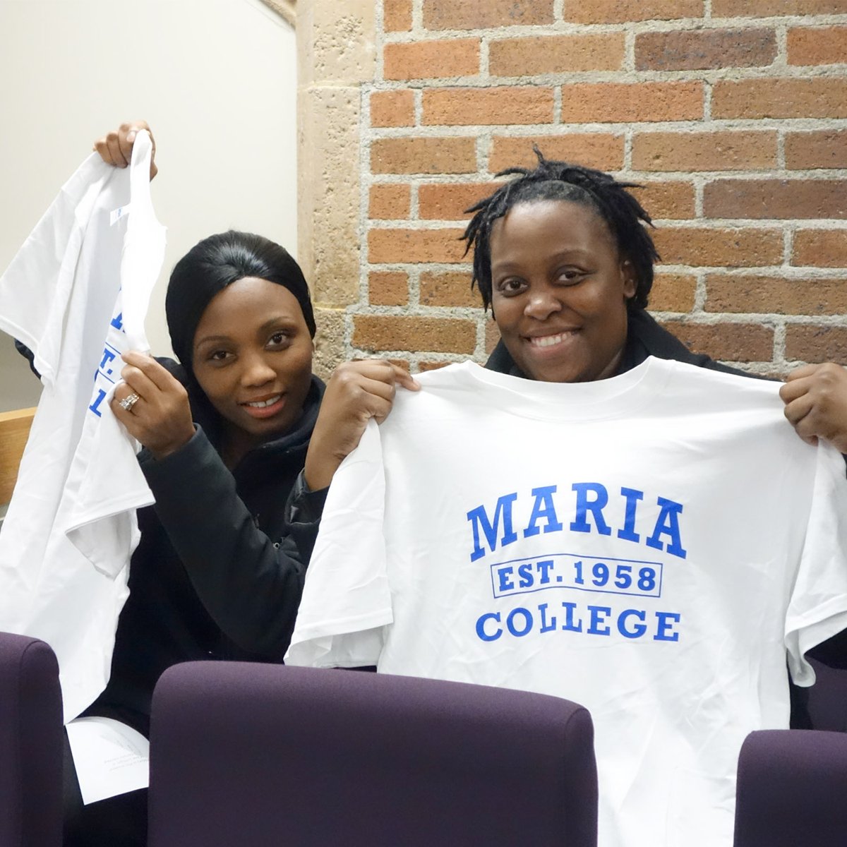 Show off your Maria College pride! Check out the Campus Store on the lower level of Main for all your merch needs. Not on campus? Visit the store online at bit.ly/42RVSr1/.